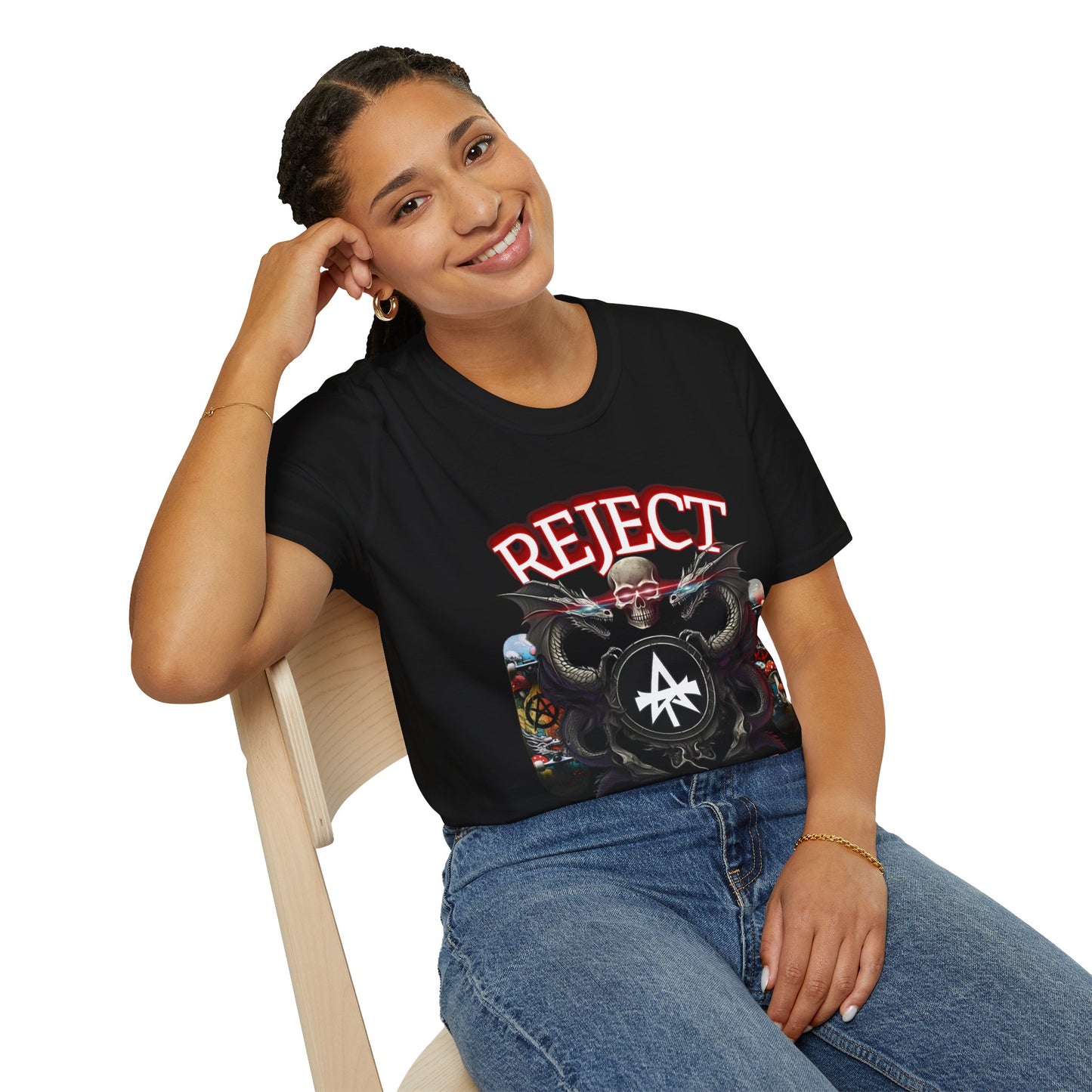 Rebellious Art Unisex Softstyle T-Shirt with Bold Graphics